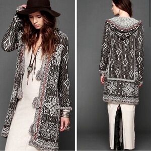 Free people Kai Pom Pom hooded cardigan